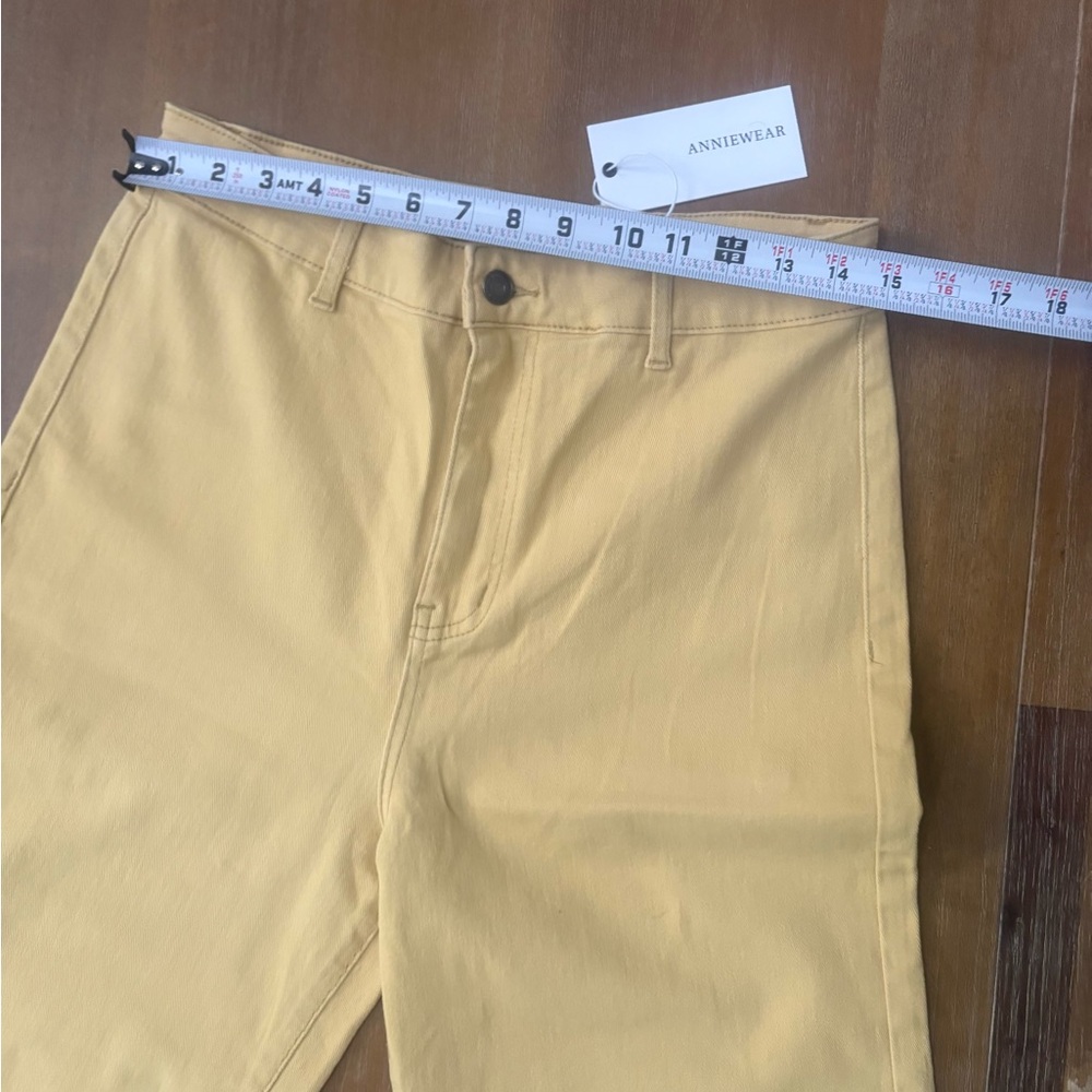 High-Rise Wide Leg Jeans in Mustard Yellow - Picture 6 of 8